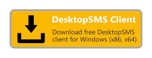 DesktopSMS Windows Client download button